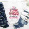 Retro Groovy Valentine Men Women Kid Tees By Emily All Booked For Valentines Book Reading Bookworm Nerdy Youth Long Sleeve Tee