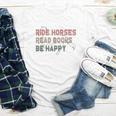 Ride Horses Read Books Be Happy Horse Riders Quote Youth Long Sleeve Tee Ride Horses Read Books Be Happy Horse Riders Quote Youth Long Sleeve Tee