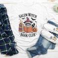 Salem WItch Book Club Halloween Raccoon Witch Reading Book Youth Long Sleeve Tee