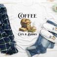 Sleeping Cat And Books With Coffee Lover Youth Long Sleeve Tee