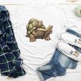 Sulcata Tortoise Reading A Book Youth Long Sleeve Tee