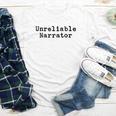 Unreliable Narrator Writer Literary Book Author Bookworm Youth Long Sleeve Tee