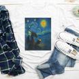Van Gogh Starry Night Fantasy Reader Dragon Reading Book Youth Long Sleeve Tee
