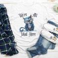 We'Re All Mad Here Cheshire Cat Alice Wonderland Book Kids Youth Long Sleeve Tee