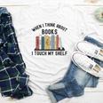 When I Think About Books I Touch My Shelf Book Reader Youth Long Sleeve Tee