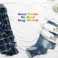 Women's Read Books Be Kind Stay Weird Book Lover Rainbow Youth Long Sleeve Tee Women's Read Books Be Kind Stay Weird Book Lover Rainbow Youth Long Sleeve Tee