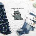 Women's i Require Books Raccoon Youth Long Sleeve Tee Women's i Require Books Raccoon Youth Long Sleeve Tee