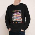100 Days In The Books Cute Book 100 Days Of School Teachers Youth Long Sleeve Tee