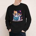 Adorable Book Lover Calico Cat With Reading Glasses Cute For Men Women Kids Youth Long Sleeve Tee Adorable Book Lover Calico Cat With Reading Glasses Cute For Men Women Kids Youth Long Sleeve Tee