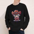 Adorable Book Lover Cowboy With Reading Glasses Cute Youth Long Sleeve Tee