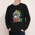 Adorable Book Lover Iguana With Reading Glasses Cute Youth Long Sleeve Tee