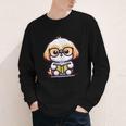 Adorable Book Lover Shih Tzu With Reading Glasses Cute Youth Long Sleeve Tee Adorable Book Lover Shih Tzu With Reading Glasses Cute Youth Long Sleeve Tee