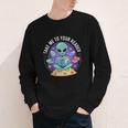 Alien Reader Reading Teacher Librarian Book Lover Youth Long Sleeve Tee