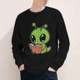 Alien Reading Book Believe In Yourself Kids Women Men Youth Long Sleeve Tee