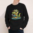 Alligator Reading a Book Animal Youth Long Sleeve Tee
