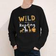 Animal Print Read A Book Character Kids Wild About Reading Youth Long Sleeve Tee