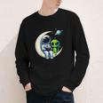 Astronaut Reading Book To Alien Shirt Moon Space Lover Kids Youth Long Sleeve Tee