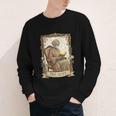 The Aunt Tarot Card Women Skeleton Aunty Book Lover Youth Long Sleeve Tee