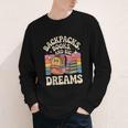 Backpacks Books And Big Dreams Cute Back To School Youth Long Sleeve Tee