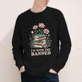 Im With The Banned Floral Flower Book Lover Youth Long Sleeve Tee