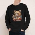 Bear Reading Book Glasses Library Zoo Teacher School Animal Youth Long Sleeve Tee