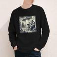 Bigfoot With Alien Reading A Book Bigfoot And UFO Youth Long Sleeve Tee