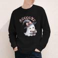 Boo Ghost Books Coquette Bow Halloween Women School Teacher Youth Long Sleeve Tee