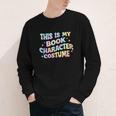 This Is My Book Character Costume Book Lover Groovy Youth Long Sleeve Tee
