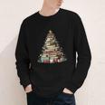 Book Christmas Tree Books Lovers Xmas Teacher Men Women Kids Youth Long Sleeve Tee