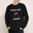 Book Club Squad Reading Bookworm Wine Lover Humor Youth Long Sleeve Tee