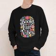 Book Fair Vibes Groovy 70s Retro School Librarian Youth Long Sleeve Tee