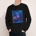 Book Library Bookshelf Armchair Window Pattern Print Youth Long Sleeve Tee
