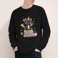 Book Lover Chibi Dragon With Big Red Glasses Bookworm Youth Long Sleeve Tee