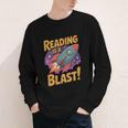Book Lover Kids And Adults Reading Is a Blast Rocket Ship Youth Long Sleeve Tee
