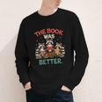 Book Lover Racoon Reading Bookish The Book Was Better Youth Long Sleeve Tee Book Lover Racoon Reading Bookish The Book Was Better Youth Long Sleeve Tee