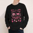 Book Lover Read Your Heart Out Teacher Valentines Youth Long Sleeve Tee