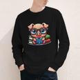 Book Lover Reading Pig Youth Long Sleeve Tee