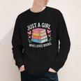 Book Nerd Just A Girl Who Loves Books Literary Enthusiast Youth Long Sleeve Tee