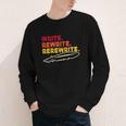 Book Writer Quote Author Journalist Rewrite Novelist Youth Long Sleeve Tee Book Writer Quote Author Journalist Rewrite Novelist Youth Long Sleeve Tee