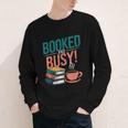 Booked And Busy Cool Coffee Reading Relaxing Books Youth Long Sleeve Tee Booked And Busy Cool Coffee Reading Relaxing Books Youth Long Sleeve Tee