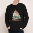 All Booked For Christmas Book Lovers Xmas Tree Lights Youth Long Sleeve Tee