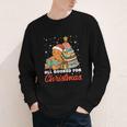 All Booked For Christmas Gingerbread Christmas Tree Book Kid Youth Long Sleeve Tee