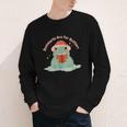 Bookmarks Are For Quitters Frog Reading Book Graphic Youth Long Sleeve Tee
