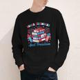 Books Fireworks And Freedom Independence Day Book Lover Youth Long Sleeve Tee