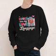 Books Are My Love Language Valentines Book Lover Librarian Youth Long Sleeve Tee Books Are My Love Language Valentines Book Lover Librarian Youth Long Sleeve Tee