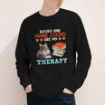 BOOKS AND MAINE COONS ARE MY THERAPY Main Coon Youth Long Sleeve Tee