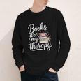 Books Are My Therapy Book Lover Coffee Books Flowers Bookish Youth Long Sleeve Tee Books Are My Therapy Book Lover Coffee Books Flowers Bookish Youth Long Sleeve Tee