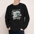 Books Are My Therapy Summer Reading Book Lovers Youth Long Sleeve Tee