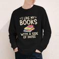 I Like My Books With a Side Of Panic Thriller Youth Long Sleeve Tee