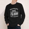 Born To Read Books Forced To Read Emails Bookish Racoon Youth Long Sleeve Tee